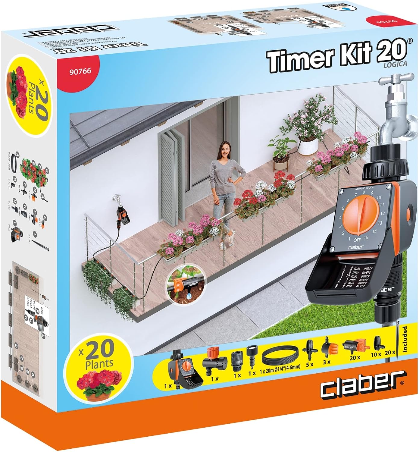D90766000 – Kit 20 zamanlayıcı Logica Clasic 20 çiçek saksısı