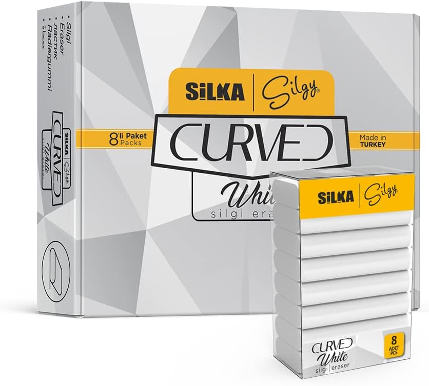 Silka Curved White Silgi, 8'li, Sg.52