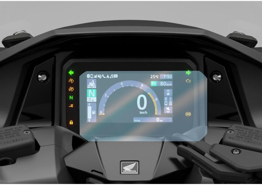 Honda Forza 250 Ekran Koruyucu 5 İnç Tft Dijital Gösterge Paneli İle Uyumlu 2024 2025 2026, 9H Parlak Nano Esnek Cam Kırılmaz