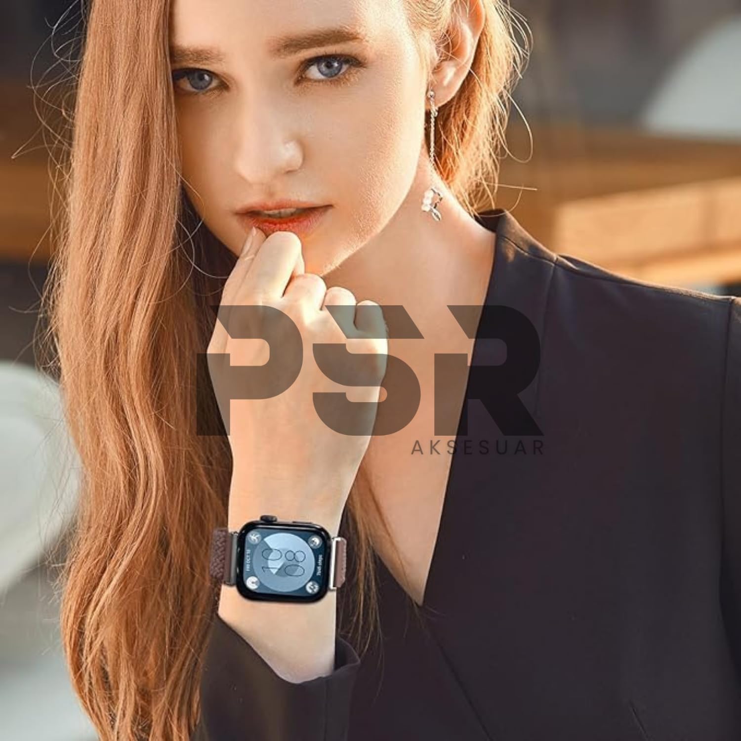 Apple Watch Uyumlu Hasır Kordon – Örgü Tasarımlı, Ayarlanabilir | Hafif ve Konforlu Hasır Akıllı Saat Kayışı