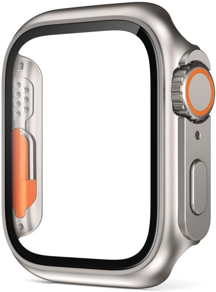 Apple Watch 7/8/9 45mm ile Uyumlu Watch Ultra Görünümlü Kasa Dönüştürücü Ekran Koruyucu 25